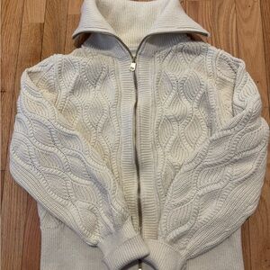 Varley Off-White Cable Knit Sweater